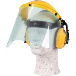 Tvárový štít OREGON (plexisklo) so slúchadlami (Q515062)