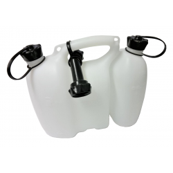 Kanister na palivo 3,5 l a kanister na olej 1,5 l YUKON biely s plniacim hrdlom