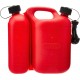 Kanister na palivo 5 l a kanister na olej 3 l WAIPOUA červený s plniacim hrdlom