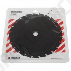 Oceľový nôž TECOMEC pre krovinorezy - 22 zubov x 200 mm x 1,6 mm, stredový otvor 20 mm (05001040)