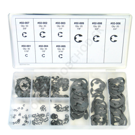 Sada E-klipov – zabezpečovacích podložiek pre hriadele (08-3000AG)