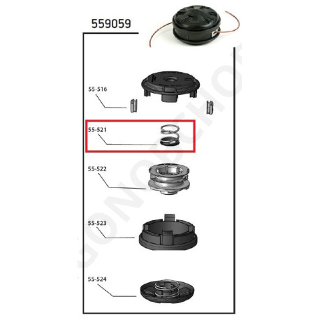 Pružina strunovej hlavy OREGON 559059 (55-521)