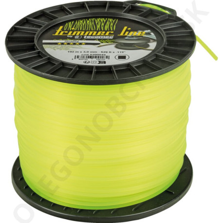 Žacia struna žltá TECOMEC štvorec – 3,0 mm x 192 m (5200049)