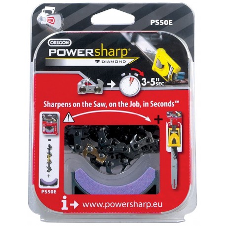 Reťaz PowerSharp 3/8" 1,3 mm - 40 článkov PS40E + brúsny kameň