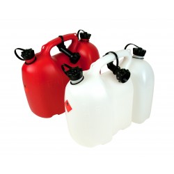 Kanister na palivo 6 l a kanister na olej 3 l FIORDLAND biely s plniacim hrdlom 