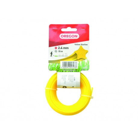 Žacia struna OREGON 2,4 mm x 15 m - žltá okruhlá (69-452-Y)