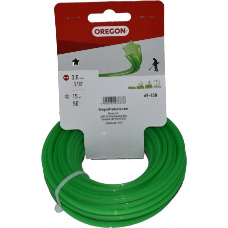 Žacia struna OREGON 3,0 mm x 15 m - ZELENÁ HVIEZDA 69-458V)