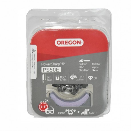 Oregon PowerSharp 3/8" 1,3 mm reťaz - 50 článkov PS50E + brúsny kameň (PS50E)