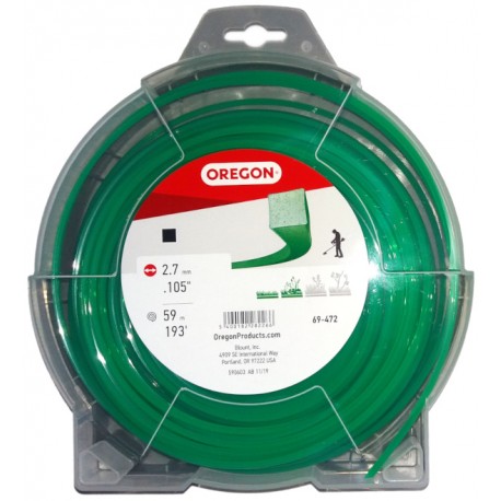 Žacia struna Oregon 2,7 mm x 59 m - ZELENÁ ŠTVOREC (69-472V)